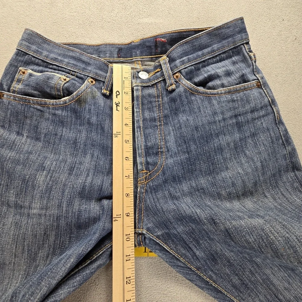 Vintage Levis 501 Jeans Mens Blue Selvedge LVC Straight‎ Button Fly Fits 28x29